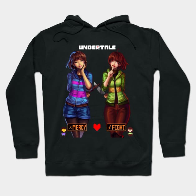 Undertale Frisk and Chara Hoodie by PuddingzZ